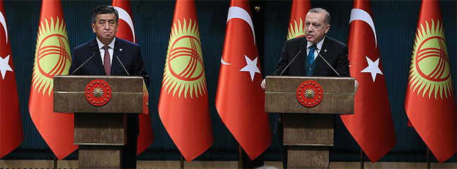 Erdoğan ve Ceenbekov'dan ortak basın toplantısı