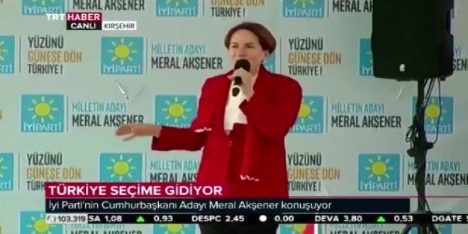 Akşener'in mitingine bağlanan TRT, Erdoğan eleştirilince yayını kesti!