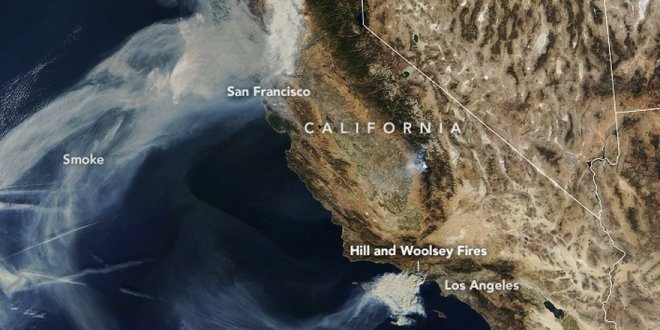 California’daki yangının fotoğrafları yayınlandı