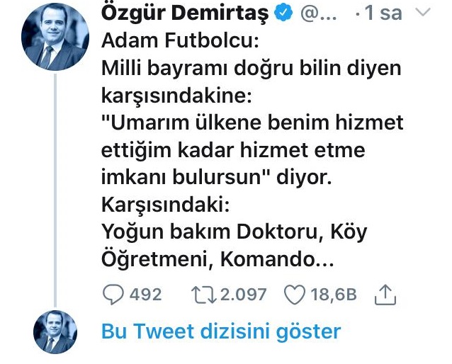 Özgür Demirtaş, Arda Turan'ı yerin dibine batırdı